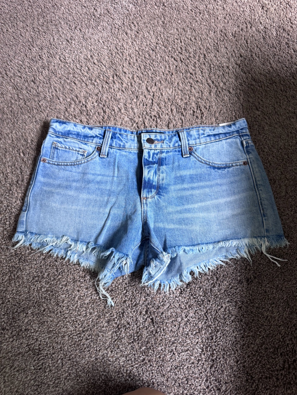 Lucky Brand Light Blue Distressed Denim Jean Shorts